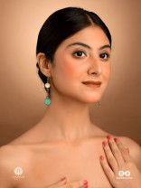 OASIS DROP - OXIDISED LONG EARRINGS