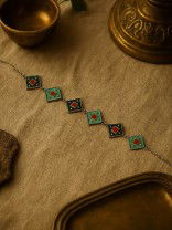 POP GEMS- GEOMETRIC ENAMELLED OXIDISED CHOKER