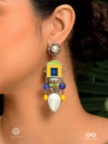 SUNBURST DROP - TEARDROP ENAMELLED EARRING