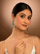 FOLK TWIRL – COLORFUL TRIBAL EARRING