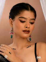 TINKLE TANGO - TRIANGLE MOTIF OXIDISED EARRING