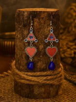 HEARTBEAT DROP - FUNKY HEART OXIDISED EARRING