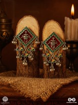 FOLK RAGA - GEOMETRIC ENAMELLED EARRING