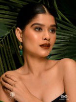 PETAL CHARM - ENAMELLED OXIDISED EARRING