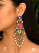 NAVRANG LOOP – STATEMENT ENAMEL EARRING
