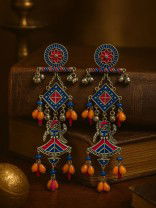 RANGRITI- MULTICOLOURED OXIDISED EARRING