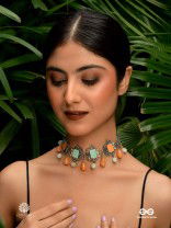 SUMMER SERENITY - ENAMELLED OXIDISED NECKLACE