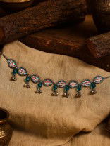 FLORAL RAIN - VINTAGE OXIDISED CHOKER