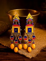 RANG MANTRA - GEOMETRIC OXIDISED EARRING