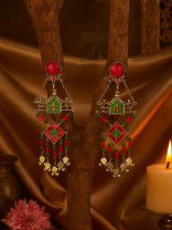 GULBAHAR- TRIBAL - INSPIRED OXIDISED EARRING
