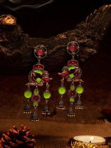 VIVA CHARM - VIBRANT DUAL-TONE ENAMEL EARRING