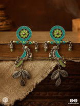 BREEZY CHIRP - PLAYFUL PASTEL OXIDISED EARRING