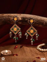 JALRANG – VIBRANT ENAMEL EARRINGS WITH FISH CHARMS