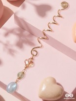 LUCENT SKY - GOLDEN SPIRAL BRAIDLET WITH OCEAN-TONED ACCENTS