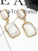 Golden Marvellous Marble Aliza Earrings
