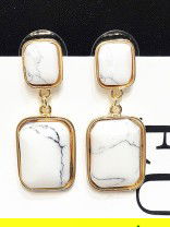 Golden Marvellous Marble Aliza Earrings