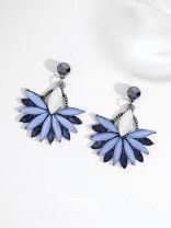 Flower Power Scintillating Blue Earrings