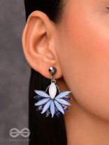 Flower Power Scintillating Blue Earrings