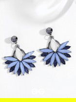 Flower Power Scintillating Blue Earrings