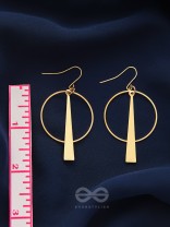 The Glittering Golden Geometric  Statement Earrings