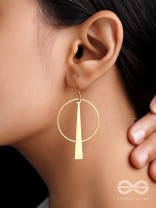 The Glittering Golden Geometric  Statement Earrings
