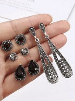Delightful Dark Set of 4 Stud Earrings