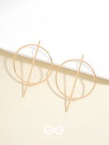 An Elegant Delight Golden Geometric Earrings