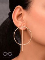 An Elegant Delight Golden Geometric Earrings