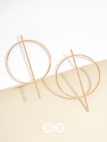 An Elegant Delight Golden Geometric Earrings