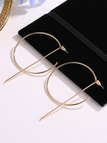 Simply Elegant Golden Geometric Earrings