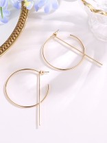 Simply Elegant Golden Geometric Earrings