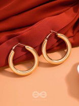 A Fashionista’s Dream - Glittering gold loops