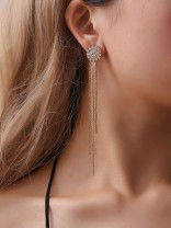 The Charm of a Perfectionist Stone studded danglers- Golden