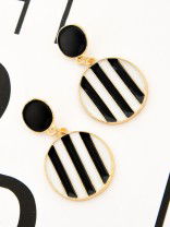 A Classy Affair - Golden Striped Earrings