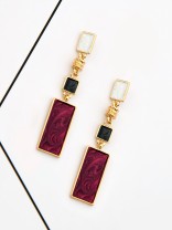 The Mesmerising Indulgence - Elegant Enamel Earrings