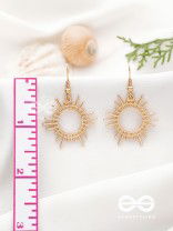 The Cute Little Sun - Golden Elegant Earrings