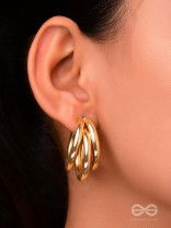 The Elegant Statement Makers - Golden Stud Earrings