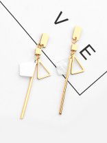 The Playfully Elegant Dangling Earrings - Golden-White