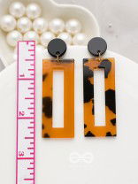 The Leopard Rectangle Danglers - Elegant Acrylic Earrings