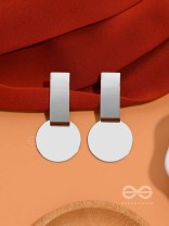 The Chic Geometry (Silver) - Statement Earrings