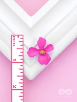 The Floral Finesse - Gorgeous Statement Studs (Cerise Pink)