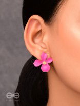 The Floral Finesse - Gorgeous Statement Studs (Cerise Pink)