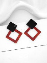The Geometric Chic - Leopard Acrylic Studs