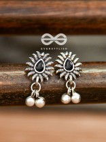 The Flared Droplet Studs (Onyx Black) - The Melodious Ghungroo Collection
