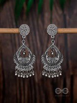 The Ethnic Intricate Delight - Oxidised Boho Earrings