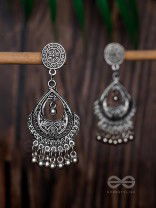 The Ethnic Intricate Delight - Oxidised Boho Earrings