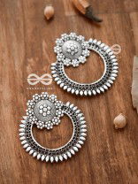 The Beauteous Eclipse - Oxidised Boho Earrings