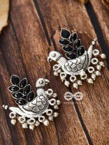 The Embellished Parrots(Onyx Black) - Embellished Oxidised Collection