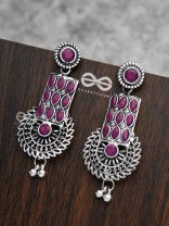 The Studded Artistry - Ruby Red - The Embellished Oxidised Collection