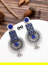 The Studded Artistry - Sapphire Blue - The Embellished Oxidised Collection